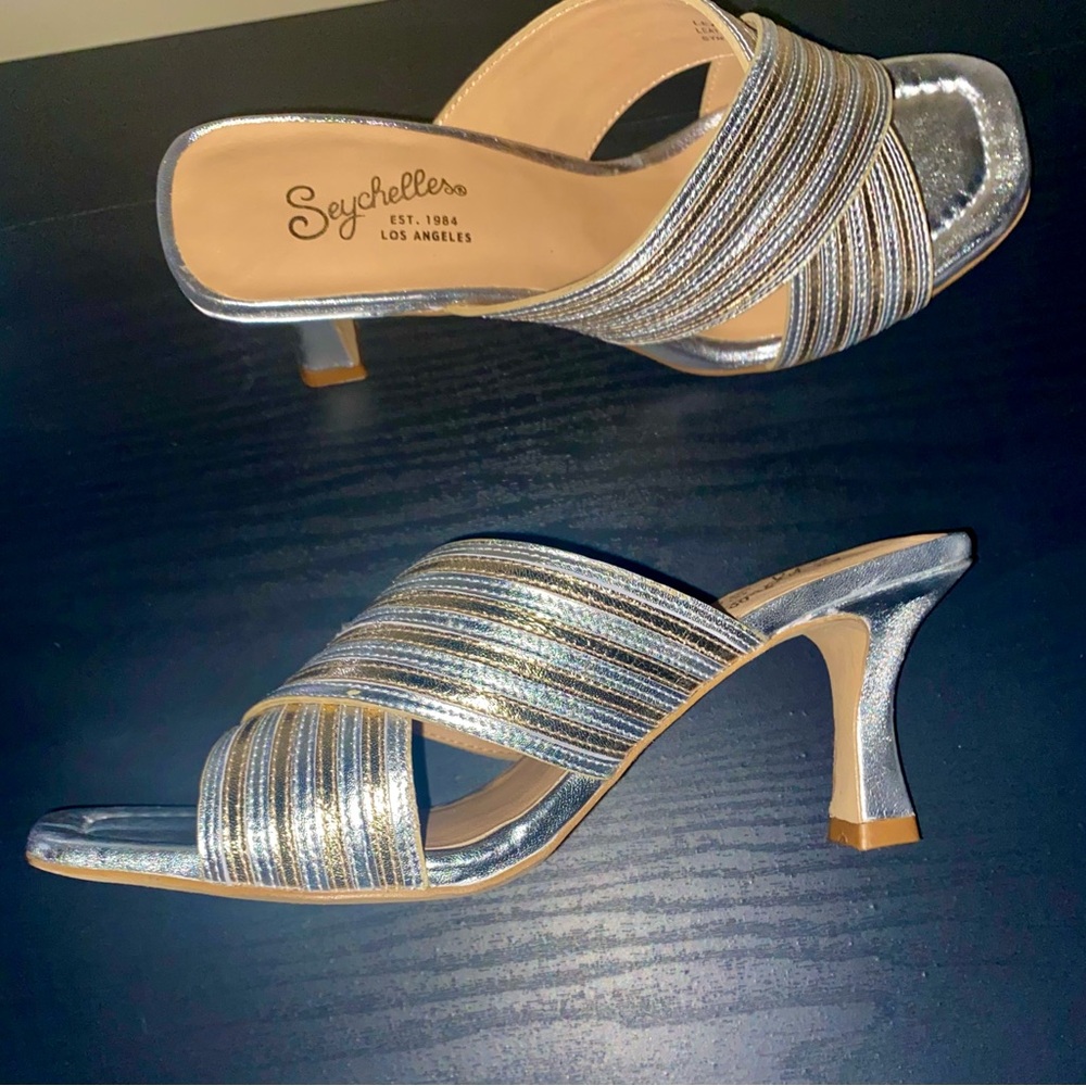 Never worn Seychelles Gold/Silver Sandals